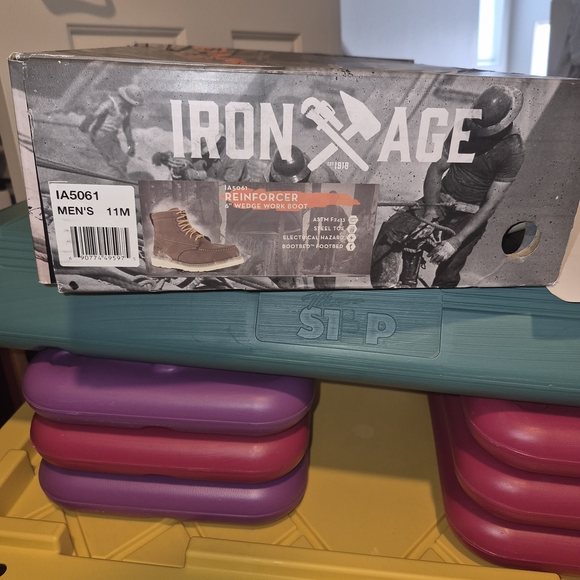 Iron Age Men's Tan Leather Boots - Picture 8 of 13